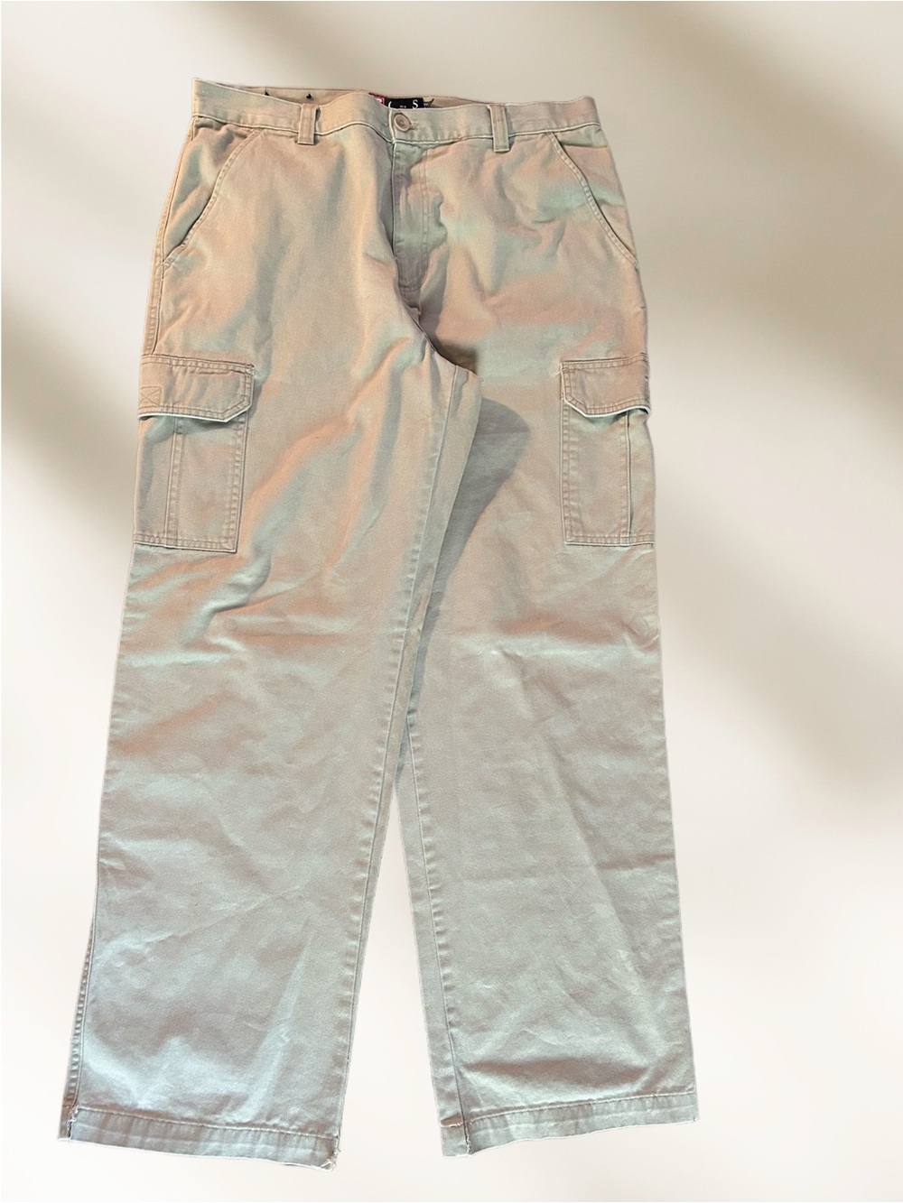 Vintage CHAPS Men's Cargo Pants in Light Khaki - Classic Workwear Style Y2K